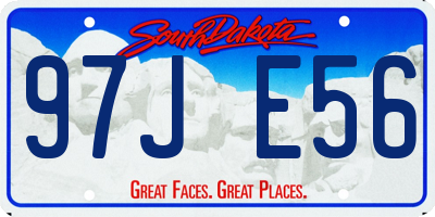 SD license plate 97JE56