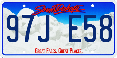 SD license plate 97JE58