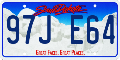 SD license plate 97JE64
