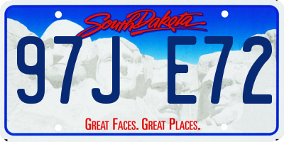 SD license plate 97JE72