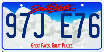 SD license plate 97JE76