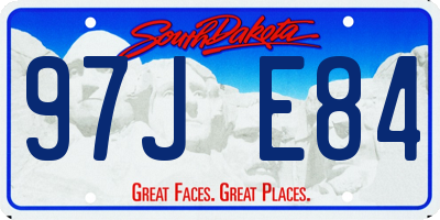 SD license plate 97JE84