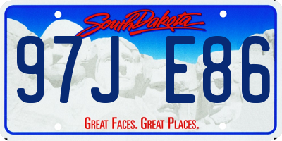 SD license plate 97JE86