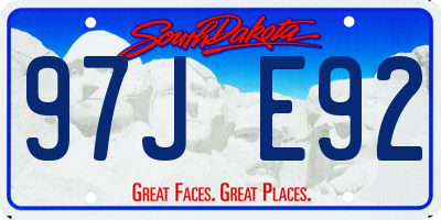 SD license plate 97JE92