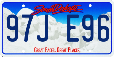 SD license plate 97JE96