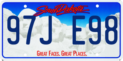 SD license plate 97JE98