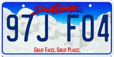 SD license plate 97JF04