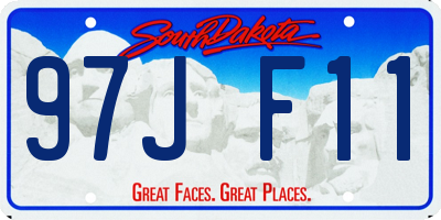 SD license plate 97JF11