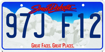 SD license plate 97JF12