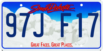 SD license plate 97JF17