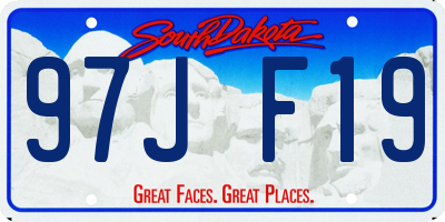 SD license plate 97JF19