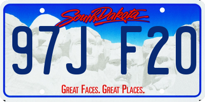 SD license plate 97JF20