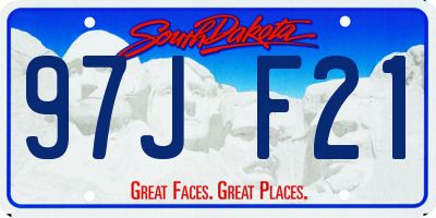 SD license plate 97JF21