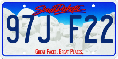SD license plate 97JF22