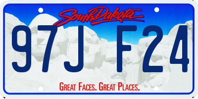 SD license plate 97JF24