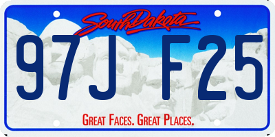 SD license plate 97JF25