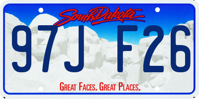 SD license plate 97JF26