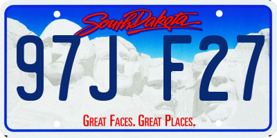 SD license plate 97JF27