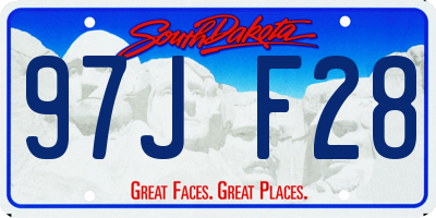 SD license plate 97JF28