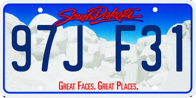 SD license plate 97JF31