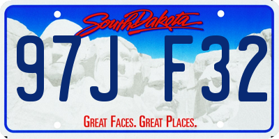 SD license plate 97JF32