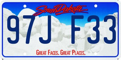 SD license plate 97JF33