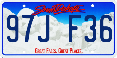 SD license plate 97JF36