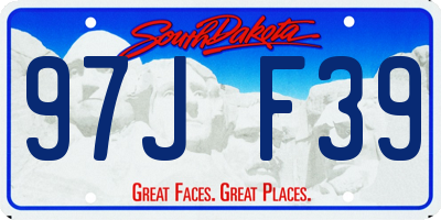 SD license plate 97JF39