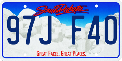 SD license plate 97JF40