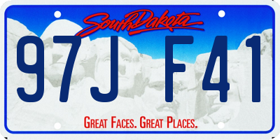 SD license plate 97JF41