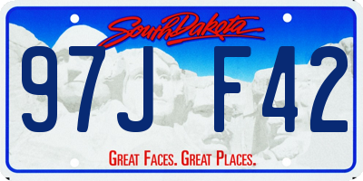 SD license plate 97JF42