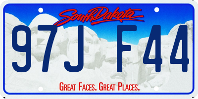 SD license plate 97JF44