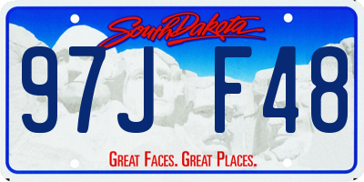 SD license plate 97JF48