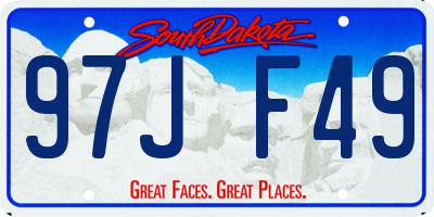 SD license plate 97JF49