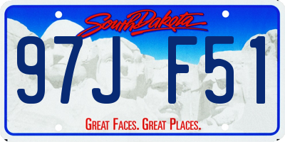 SD license plate 97JF51