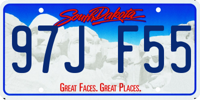SD license plate 97JF55