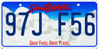 SD license plate 97JF56