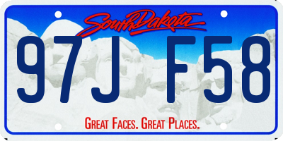 SD license plate 97JF58