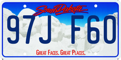SD license plate 97JF60