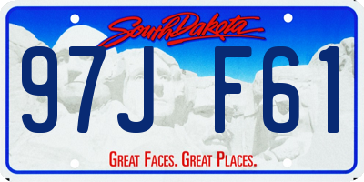 SD license plate 97JF61