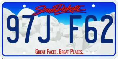 SD license plate 97JF62