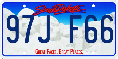 SD license plate 97JF66