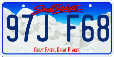 SD license plate 97JF68
