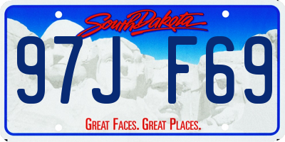 SD license plate 97JF69