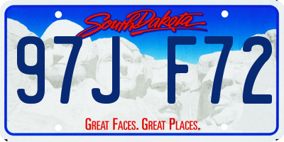 SD license plate 97JF72