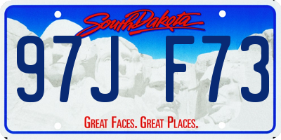 SD license plate 97JF73
