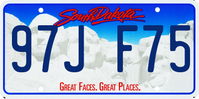 SD license plate 97JF75