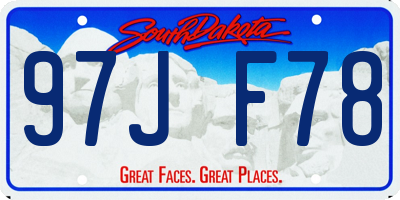 SD license plate 97JF78