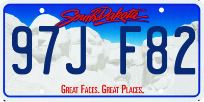 SD license plate 97JF82