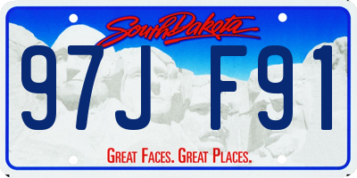 SD license plate 97JF91